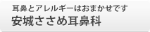 耳鼻とアレルギーはおまかせです 安城ささめ耳鼻科